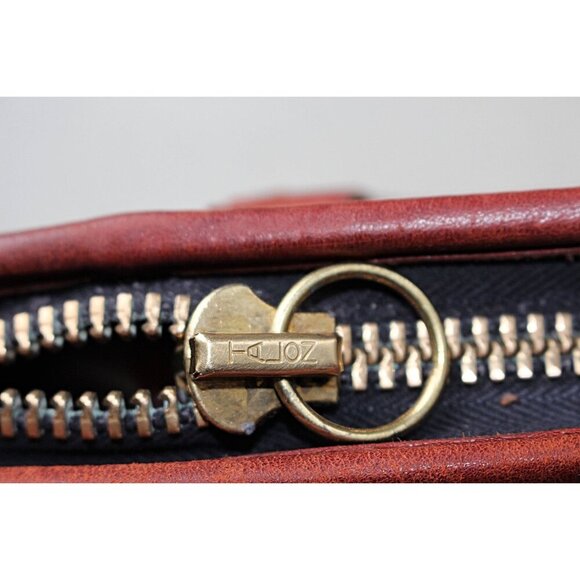 Coach Vintage - 1970s RUST Slim Satchel - NYC Factory, Talon Zipper - Picture 4 of 13